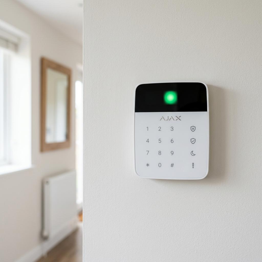 Ajax alarm system keypad installation